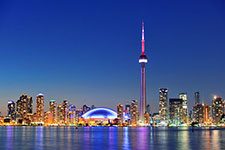 Toronto skyline.